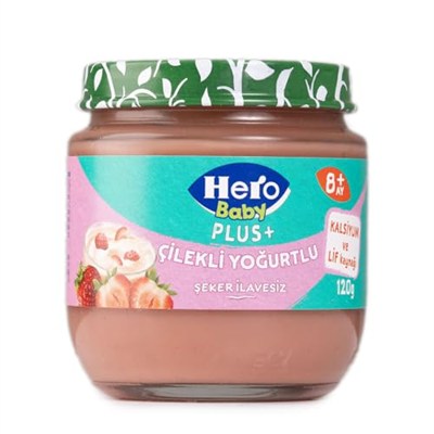 Hero Baby Plus Çilekli Yoğurtlu Kavanoz Mama