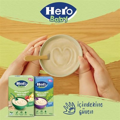 Hero Baby Sütlü 8 Tahıllı Meyveli Kaşık Mama Ekonomik Paket