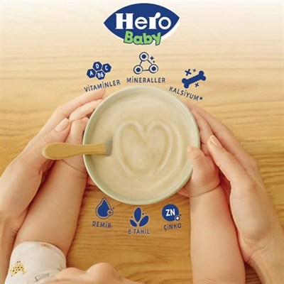 Hero Baby Sütlü 8 Tahıllı Meyveli Kaşık Mama Ekonomik Paket