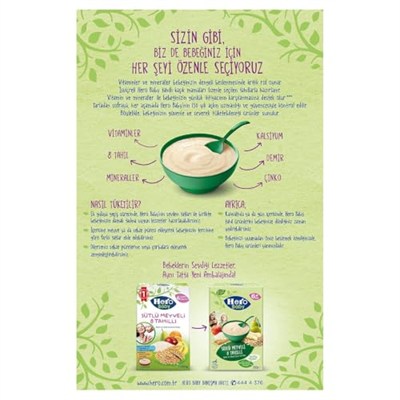 Hero Baby Sütlü Meyveli 8 Tahıllı Kaşık Maması 200 Gr