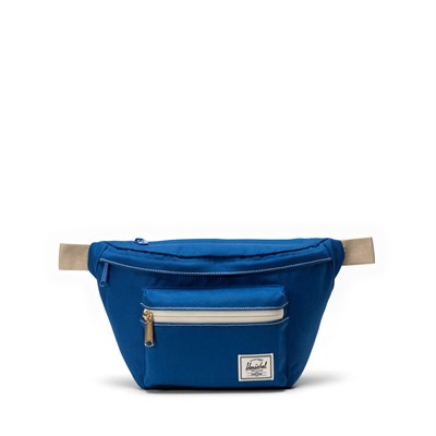 herschel Pop Quiz Bel Çantası 11406-06287-os, True Blue/White Stitch, Tek Ebat