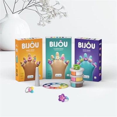 HEY CLAY Çiçek Yüzükler - Çocuklar için Hava ile Kuruyan Kil - 6 Kutu Kil Seti ve Şekillendirme Aletleri ile Eğlenceli ve Etkileşimli Talimatlar Uygulaması