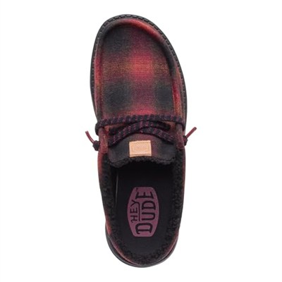 HEYDUDE Erkek Wally Slip Rahat Ekose Slip-On