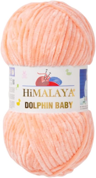 Himalaya Dolphin Baby Kadife İp El Örgü Yünü 80323 Somon