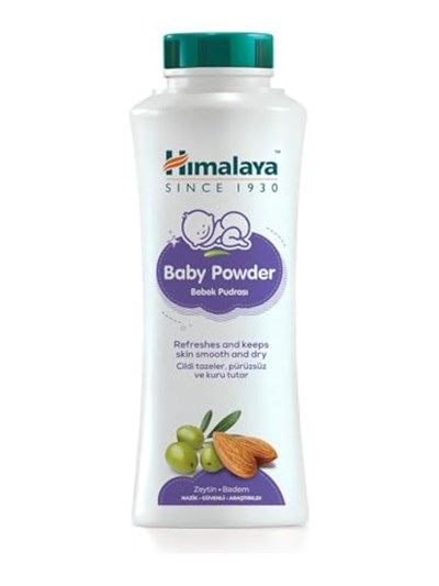 Himalaya Hassas Bebek Pudrası 200 gr | Zeytinyağı & Badem | Hassas Ciltler | Paraben, Silikon, Sentetik Renklendirici İçermez