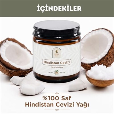Hindistan Cevizi Yağı 100 ml%100 Saf Soğuk Sıkım
