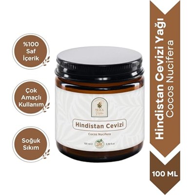 Hindistan Cevizi Yağı 100 ml%100 Saf Soğuk Sıkım
