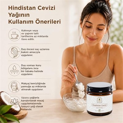 Hindistan Cevizi Yağı 100 ml%100 Saf Soğuk Sıkım