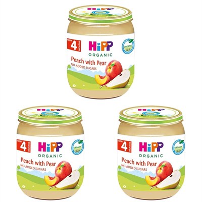 HiPP Organik Armutlu Şeftali Püresi 125 G 3lü paket