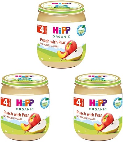 HiPP Organik Armutlu Şeftali Püresi 125 G 3lü paket