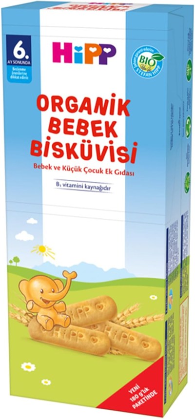 HiPP Organik Bebek Bisküvisi 180 gr