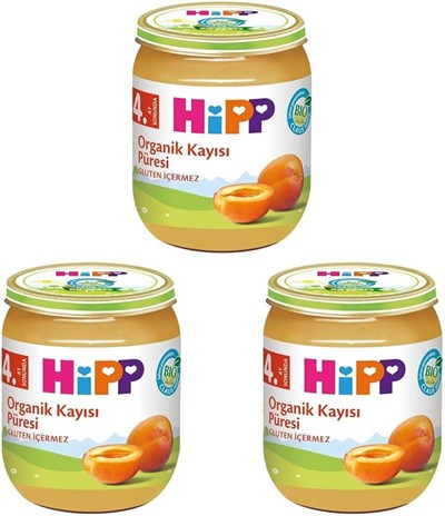Hipp Organik Kayısı Püresi 125 Gr 1 Paket(1 X 125 G) 3lü paket