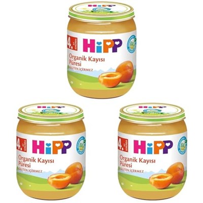 Hipp Organik Kayısı Püresi 125 Gr 1 Paket(1 X 125 G) 3lü paket