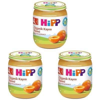 Hipp Organik Kayısı Püresi 125 Gr 1 Paket(1 X 125 G) 3lü paket