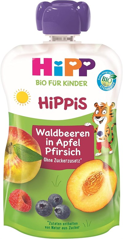 HiPP Organik Orman Meyveli Şeftalili Elma Püresi 100 gr