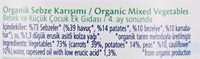 Hipp Organik Sebze Karışımı 125 Gr 1 Paket(1 x 125 g) 3lü paket
