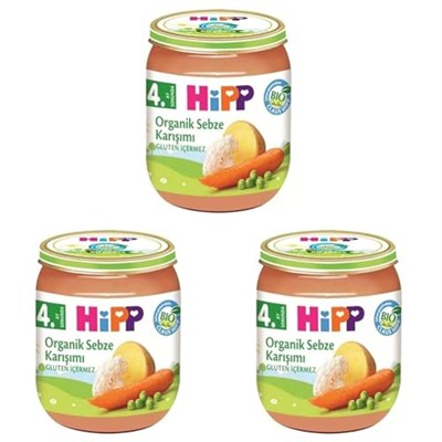Hipp Organik Sebze Karışımı 125 Gr 1 Paket(1 x 125 g) 3lü paket