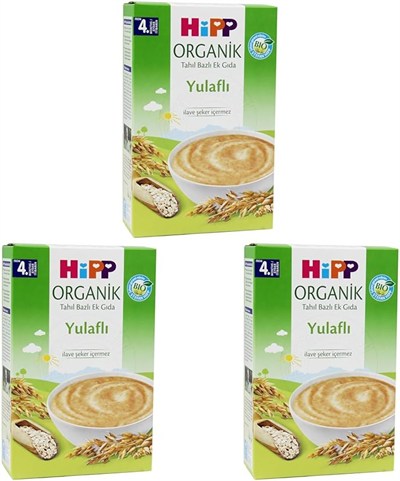 HiPP Organik Yulaflı Tahıl Bazlı Ek Gıda 200g 3lü paket