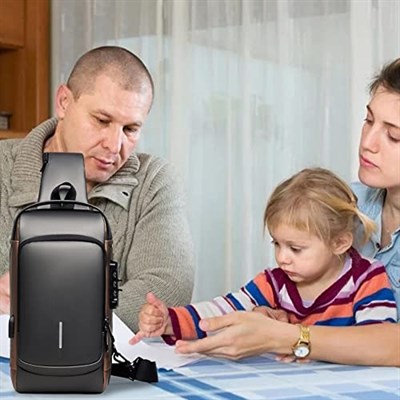Hırsızlığa karşı askılı çanta, göğüs çantası, omuz çantası, iş çantası, askılı sırt çantası, USB şarj bağlantılı, su geçirmez, seyahat, yürüyüş, çok cepli, omuz çantası
