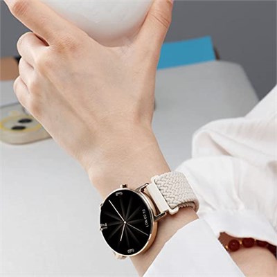Hızlı Bırakma Kayışı 20 mm 22 mm, Zarif ve Rahat Elastik Nefes Kayışları Paslanmaz Çelik Ayarlanabilir Toka Smartwatch ve Saatler için (20 mm)