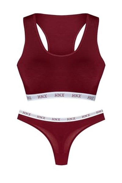 HNX Lastikli Spor Sütyen ve Tanga Kadın Külot M hnxNM8171