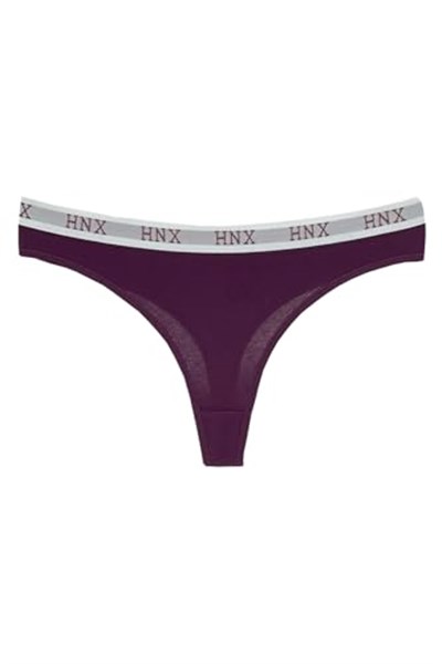 HNX UNDERWEAR 3lü Spor String Külot Mor L hnxNM7962
