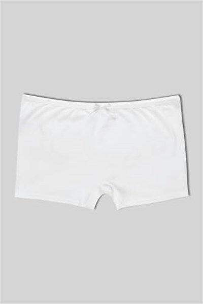 HNX UNDERWEAR 5li Pamuklu Düz Renk Kadın Boxer Külot Kahve-Beyaz-Vizon-Ekru-Ten L hnxNM6217