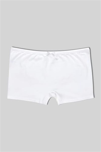 HNX UNDERWEAR 5li Pamuklu Düz Renk Kadın Boxer Külot Kahve-Beyaz-Vizon-Ekru-Ten L hnxNM6217