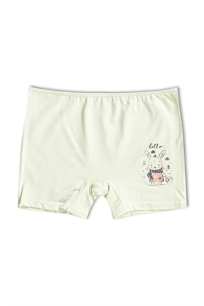 HNX UNDERWEAR 6lı Pamuklu Baskılı Kız Çocuk Boxer Külot Karışık-3 8-9 Yaş hnxNM748