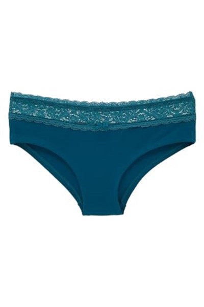 HNX UNDERWEAR Beli Dantelli Yarım Şort Kadın Boxer Külot Petrol L hnxNM6069