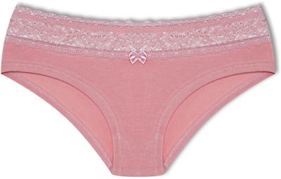 HNX UNDERWEAR Beli Dantelli Yarım Şort Kadın Boxer Külot Pudra L hnxNM6084