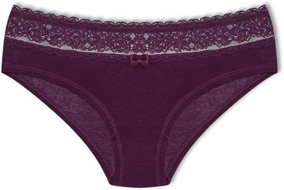 HNX UNDERWEAR Beli Dantelli Yarım Şort Kadın Boxer Külot Mor L hnxNM6076