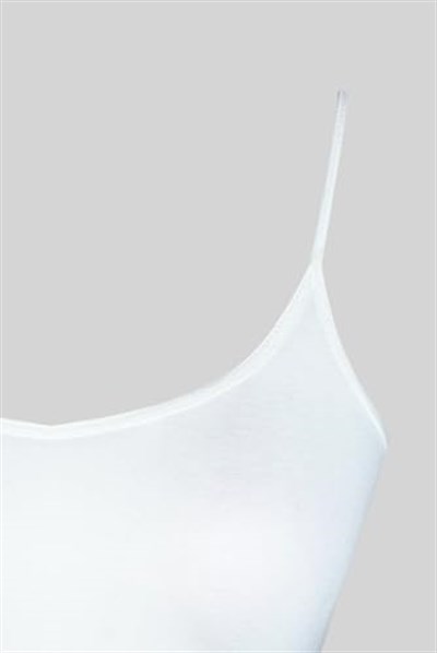 HNX UNDERWEAR Beyaz Pamuklu İnce Askılı Kadın Alıştırma Büstiyeri Beyaz M hnxNM396