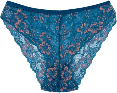 HNX UNDERWEAR Çift Renk Dantelli Kadın Külot (Petrol)