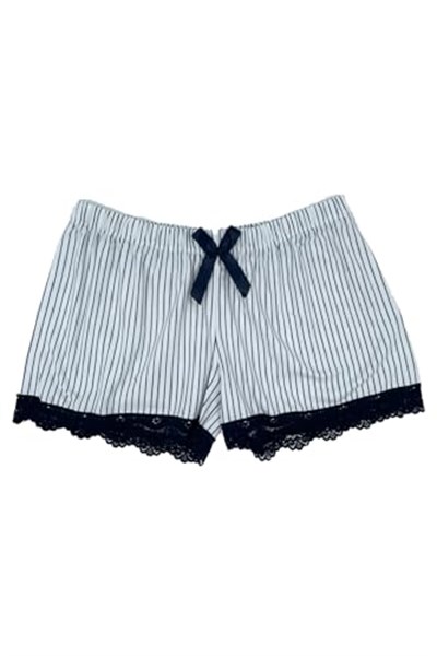 HNX UNDERWEAR Dantel Detaylı Pamuklu Kadın Şort Beyaz L hnxNM5666