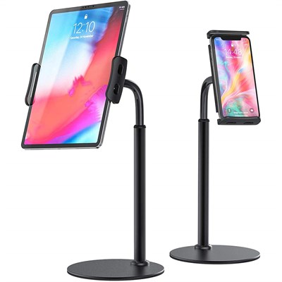 Hobimtek HT-45 Metal Cep Telefonu ve Tablet Standı Döner Başlıklı 360 Derece Döner 4,7-10,5 inch Uyumlu
