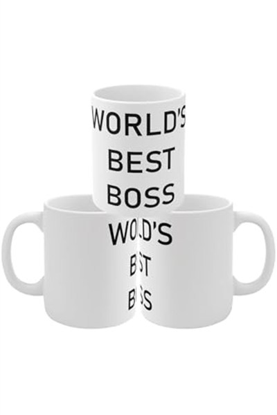 HobiShop(1323) Beyaz The Office Worlds Best Boss Original Baskılı Kupa Bardak beyaz
