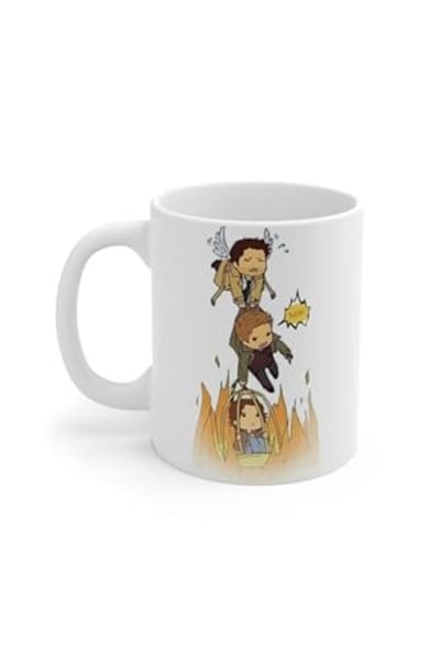 HobiShop(1403) Supernatural Baskılı Kupa beyaz