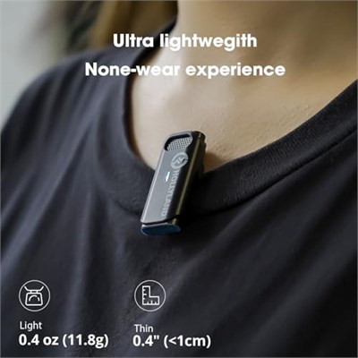 HollyView Hollyland Lark M1 kablosuz yaka mikrofonu, aktif gürültü azaltma, 200 m menzil, 8 saat pil ömrü, ultra mini taşınabilir, kablosuz takmalı mikrofon, DSLR kamera, iPhone, Android PC için (siya