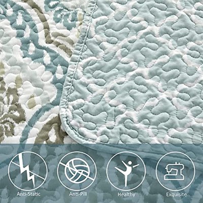 Home Soft Things Yorgan Örtüleri, Polyester Karışımı, Camgöbeği Aqua, 309,8 cm x 269,2 cm