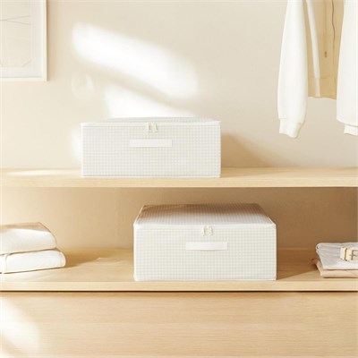 Home Wave 2li Gri Pötikare Destekli Kutu Hurç Set 45 X 55 X 18 Cm