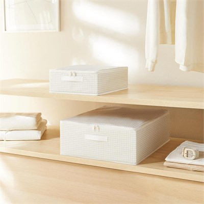 Home Wave 2li Gri Pötikare Destekli Kutu Hurç Set 31 X 38 X 12 + 45 X 55 X 18 Cm