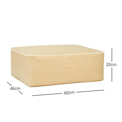 Home Wave 4lü Büyük Boy Bej Pötikare Baza Altı Hurç Set 62 X 46 X 22 Cm