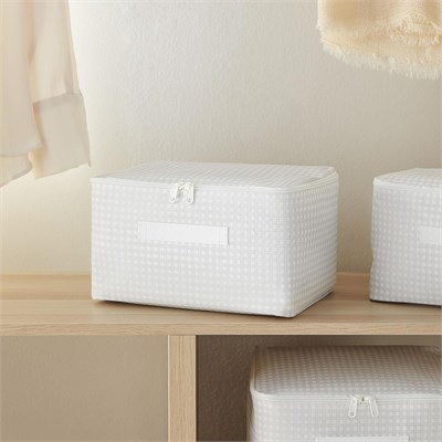 Home Wave 4lü Küçük Boy Gri Pötikare Hurç Set 30 X 22 X 18 Cm