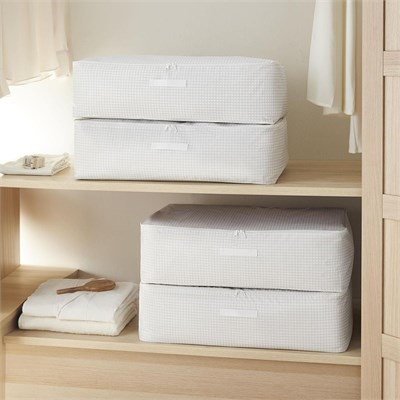 Home Wave 4lü Mega Boy Gri Pötikare Baza Altı Hurç Set 74 X 46 X 22 Cm
