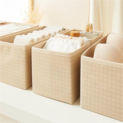 Home Wave 6lı Bej Pötikare Çekmece İçi Düzenleyici Kutu 2 Adet 28 X 28 X 13 / 2 Adet 28 X 13 X 13 / 2 Adet 14 X 14 X 13 Cm