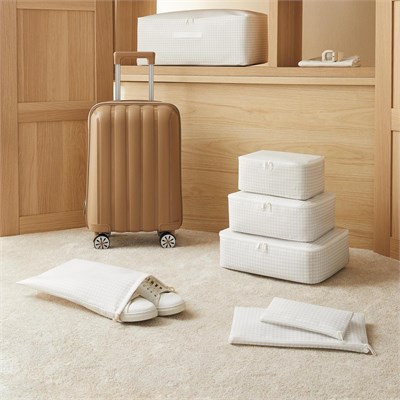 Home Wave 6lı Gri Pötikare Bavul İçi Düzenleyici Set