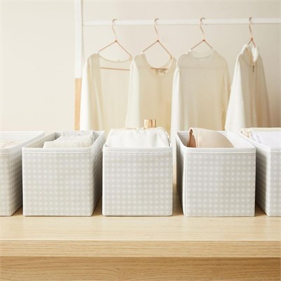 Home Wave 6lı Gri Pötikare Çekmece İçi Düzenleyici Kutu 2 Adet 28 X 28 X 13 / 2 Adet 28 X 13 X 13 / 2 Adet 14 X 14 X 13 Cm