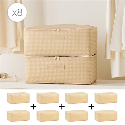 Home Wave 8li Orta Boy Bej Pötikare Hurç Set 52 X 28 X 21 Cm