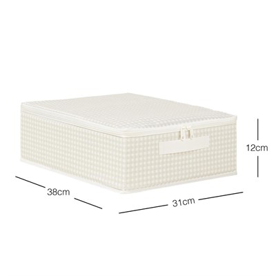 Home Wave Gri Pötikare Destekli Kutu Hurç 31 X 38 X 12 Cm